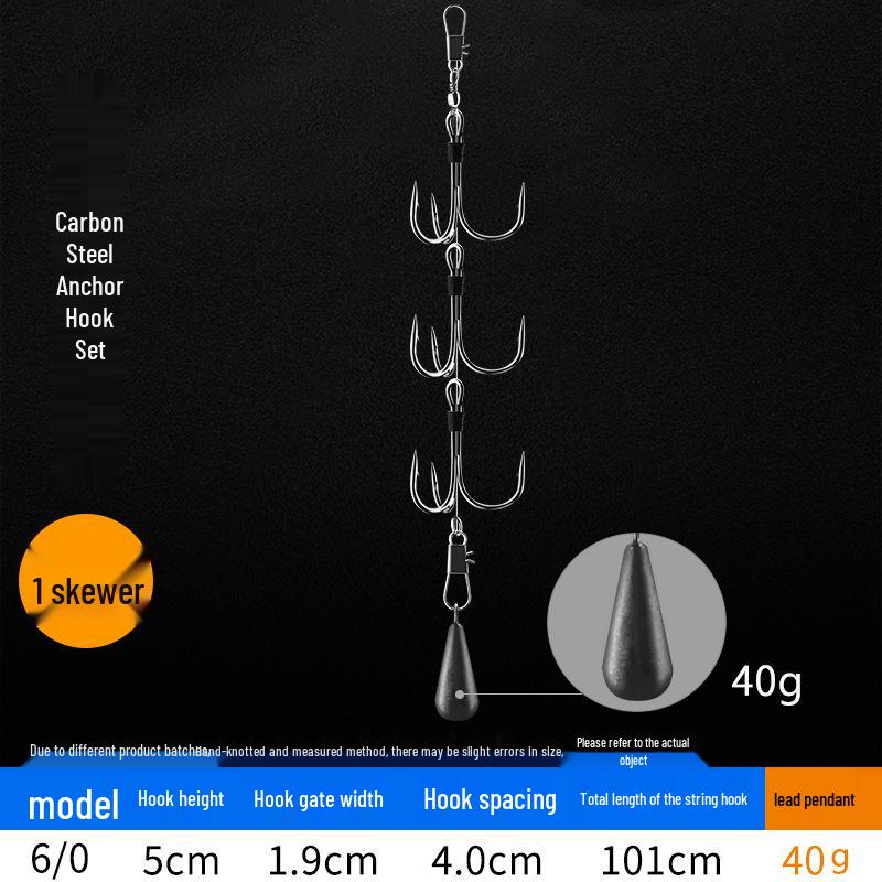 Special Fishing Rig: Three-Claw Hook Set for Grass and Silver Carp