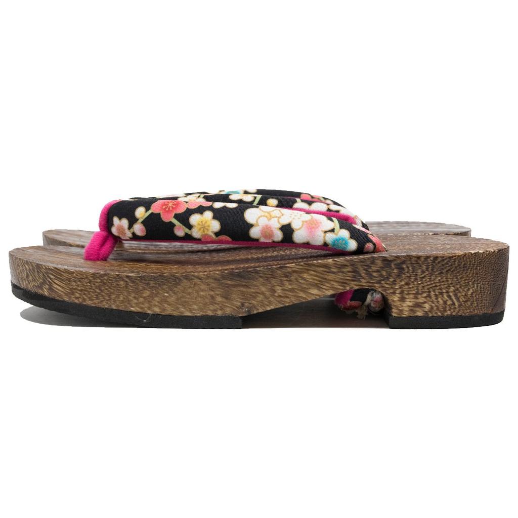 Geta Burnt Paulownia Tea [KYOETSU] [Kyoetsu] Sandals, Wood, Base, Women's (F(L), 17)