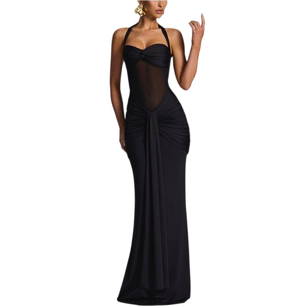 Elegancka Modna Seksowna Dopasowana Sukienka Bez Pleców Dla Kobiet