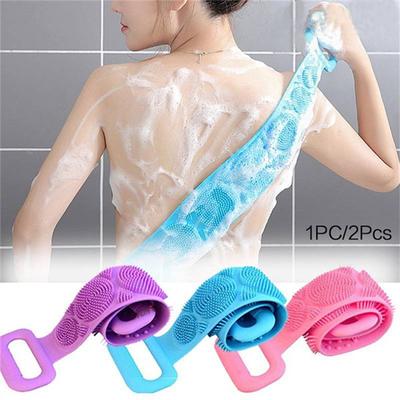 Silikon Sürtünme Artefakt Arka Banyo 60 CM Uzun banyo havlusu Geri Sürtünme Güçlü Çift taraflı Çamur Sürtünme Kül Sürtünme banyo havlusu