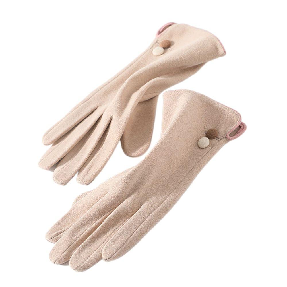 Windproof Keep Warm Velvet Outdoor Thick Mittens Full Finger Gloves Female Gloves