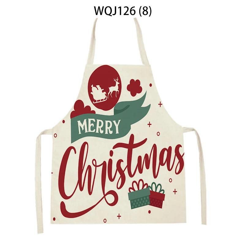 Thuis Vrolijk Kerstmis Serie Keuken Schorten Kerstman Hert Boom Cadeau Bedrukt Vuilafstotend Schort Bakbenodigdheden Kookschorten