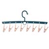 Household One-Word Socks Drying Rack, Plastic 8-Clip Underwear Drying Rack, Windproof Socks Drying Rack.