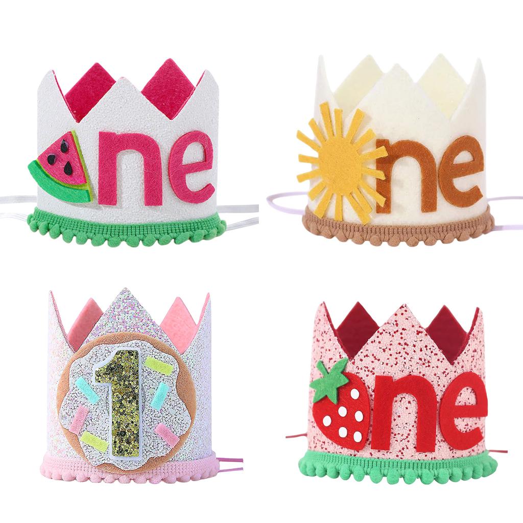 Adorable First Birthday Party Hat Unisex Baby First Birthday Party Hat Soft and Gentle Baby Hat for Parties Favor