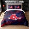 Boston Red Sox Design Bed Bedding Set 1 Duvet Cover + 2 Pillowcases Soft Breathable Household Bed Linens