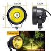 Round LED Round Yellow Mile Reversing Driving Auxiliary Headlights for 4x4 4-inch Headlights, Lights, 12-24V Compatible, Waterproof, Lamps, Cars,