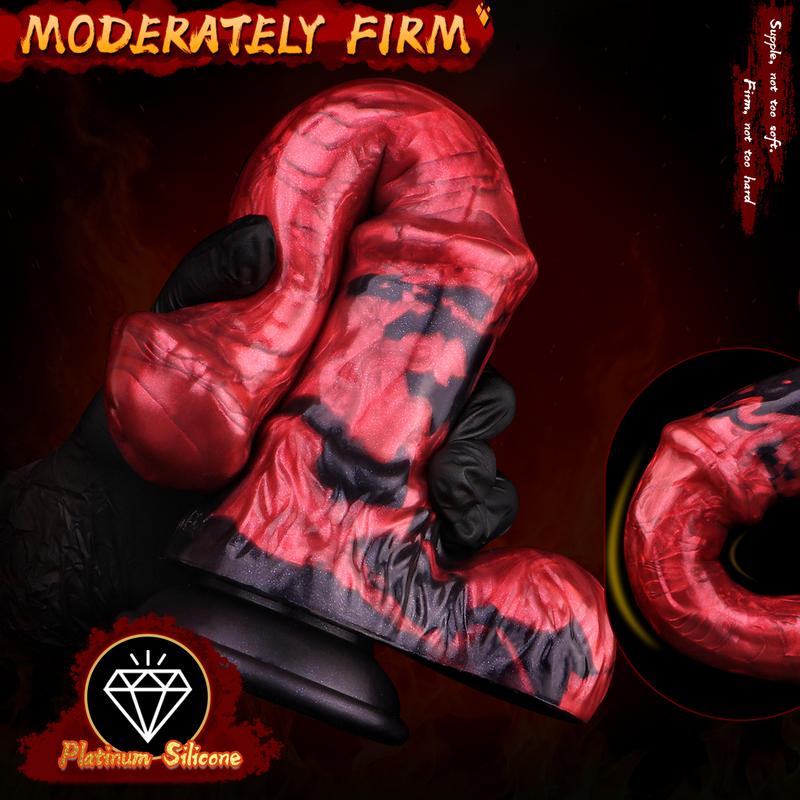 NSFU Animal Horse Dildo with Sucker Silicone Red&Black Fake Penis Long Anal Plug Orgasm Masturbator Sex Toys For Women Men