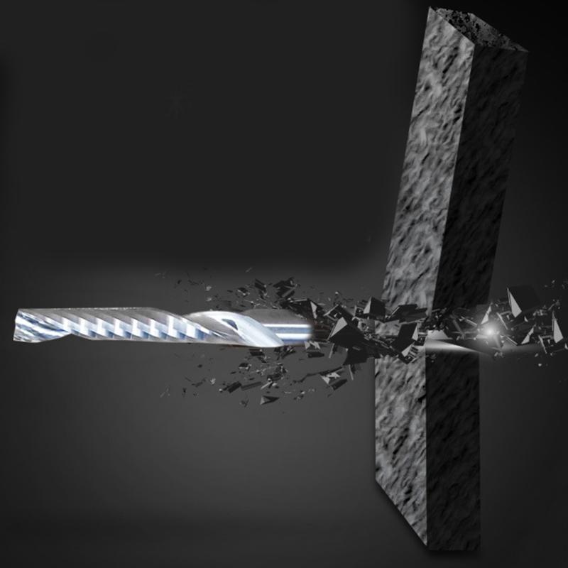 3,175mm/4mm/5mm/6mm/8mm/10mm Spiralfräser Abwärtsschnitt Einlippig Router Bit CNC Schaftfräser Hartmetallfräser