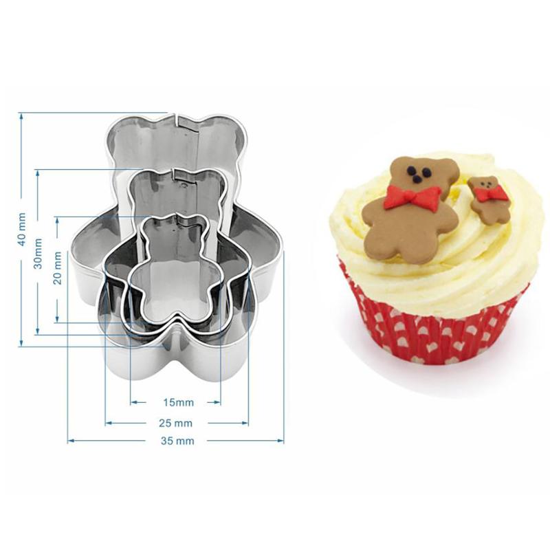 Heart Flower Cookie Cutters 3 Different Size Stainless Steel Fondant Cake Molds for Baking Dessert Kitchen Decor