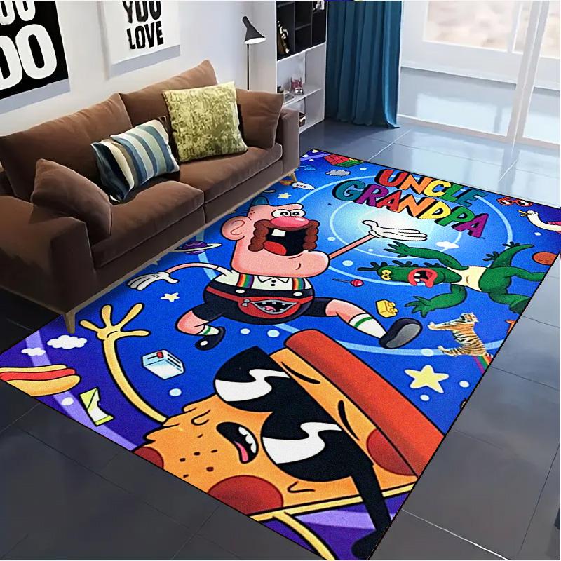 Uncle Grandpa Carpet Rug for Living Room Bedroom Home Sofa Decoration,Kids play Non-slip Floor Mat