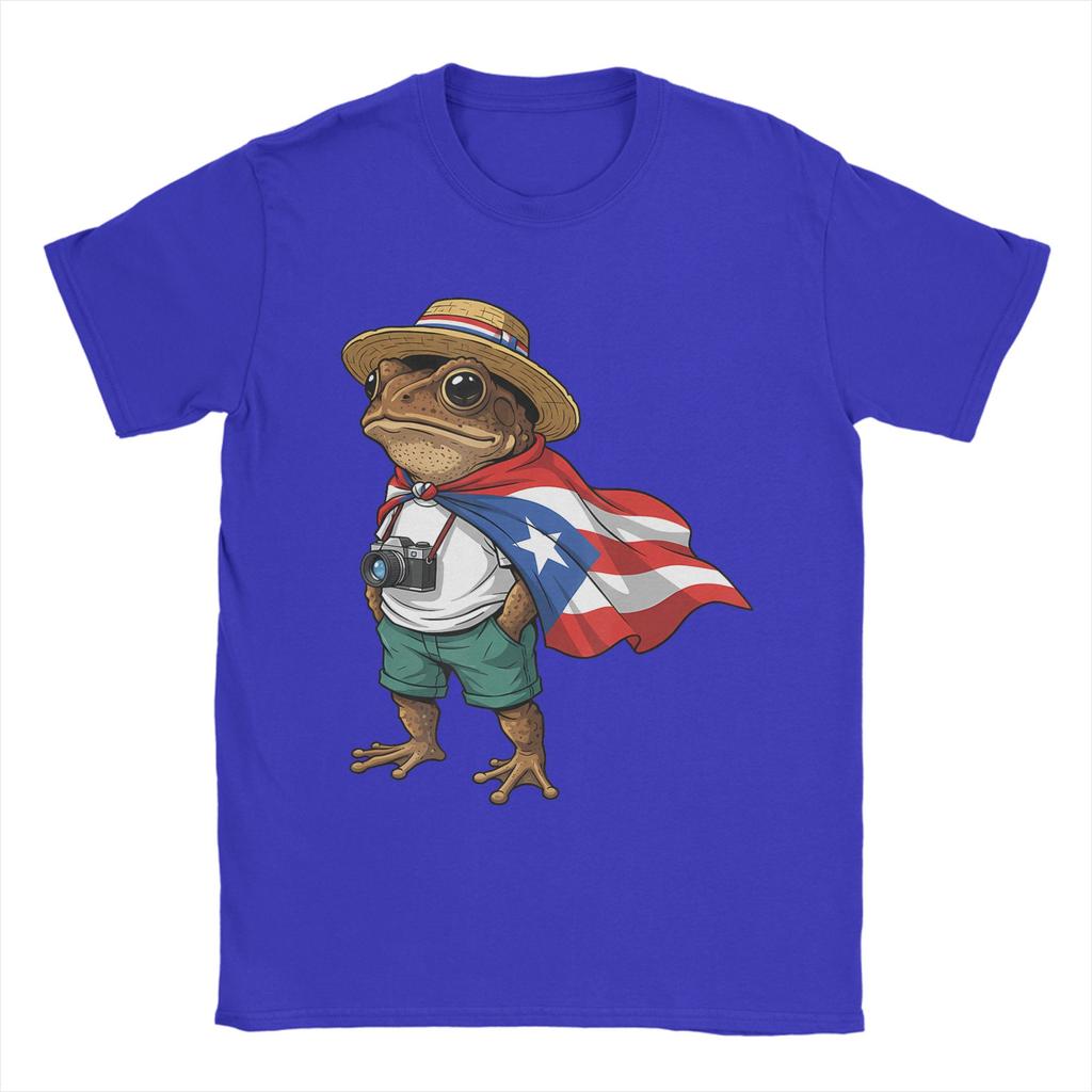 Bad Bunny Puerto Rico Coqui Frog Boricua Puerto Rican Flag Taino  TShirt Cotton T Shirts For Men Tee Shirt Short Sleeves Tees