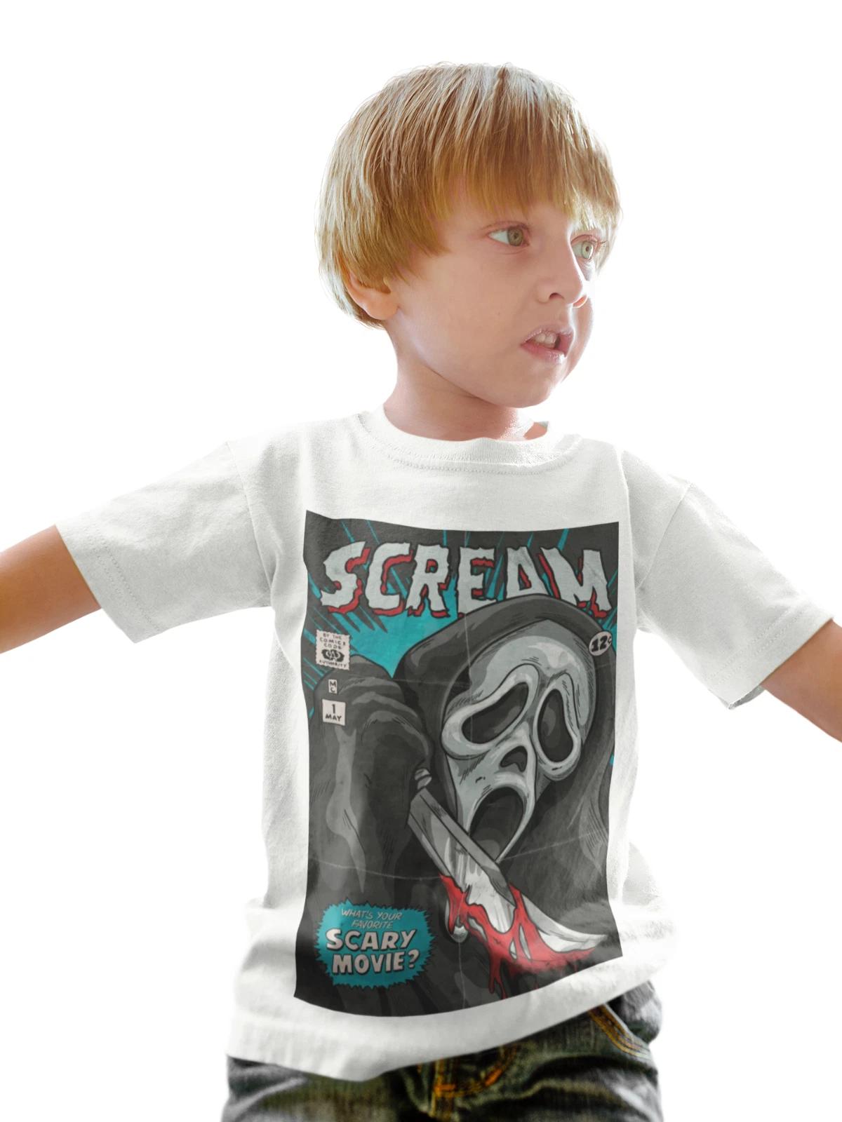 horror villains scream film movie kids halloween boys birthday gift kids boys T-Shirt 1 100