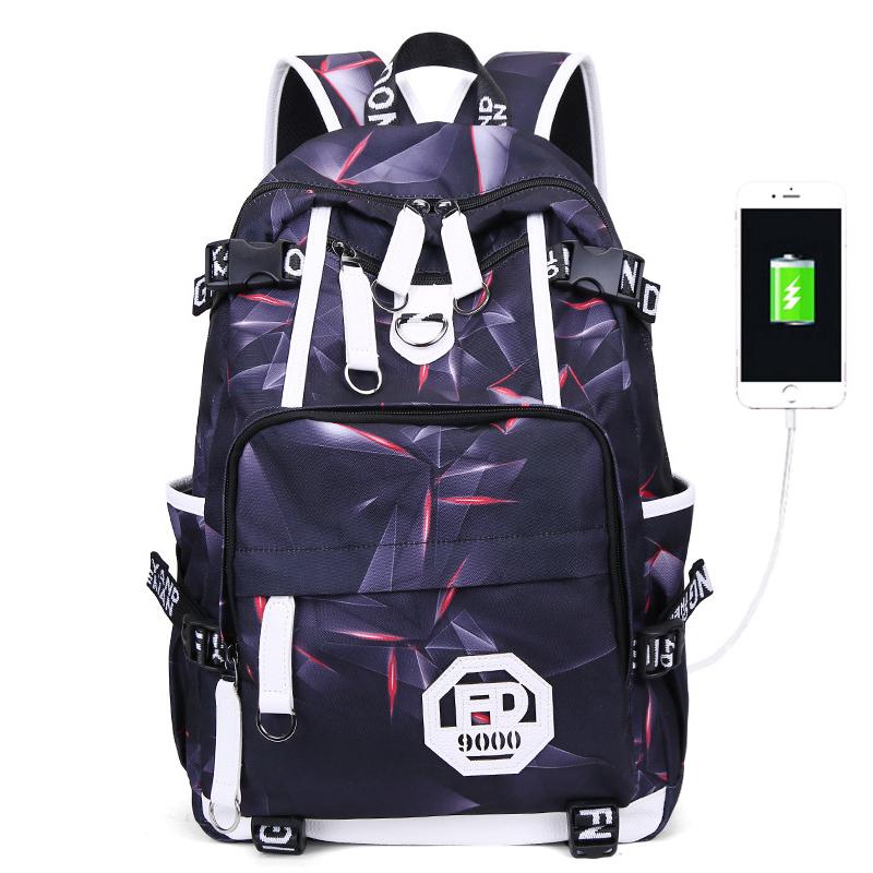 Plecak szkolny o dużej pojemności dla studentów, nastolatków, chłopców, wodoodporny, ładowany przez USB, torba szkolna na laptopa, nowy