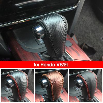 Auto Leder Kopf Schaltknauf Schutz Abdeckung für Honda Vezel HRV HR-V 2014 - 2020 AT Getriebe Shift Halsbänder Schutz fall Abdeckungen