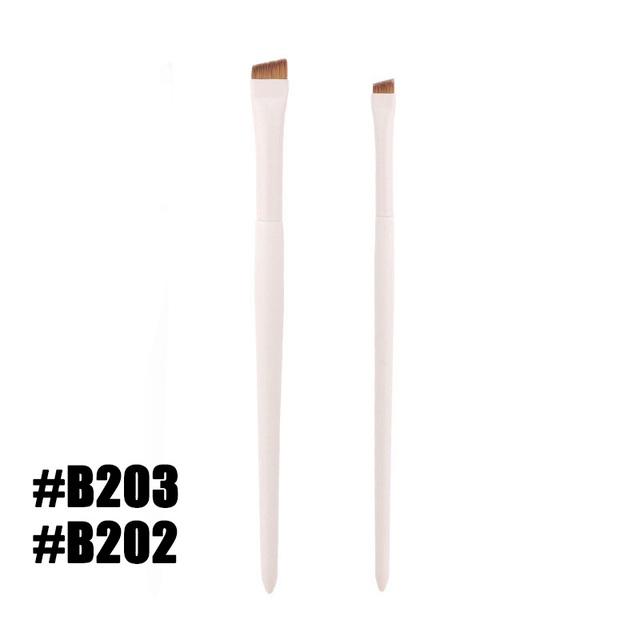 2Pcs Sickle Eyeliner Brush Knife Edge Makeup Brush Ultra Thin Fine Oblique Angle Flat Head Eyebrow Brush Profession Makeup Tool