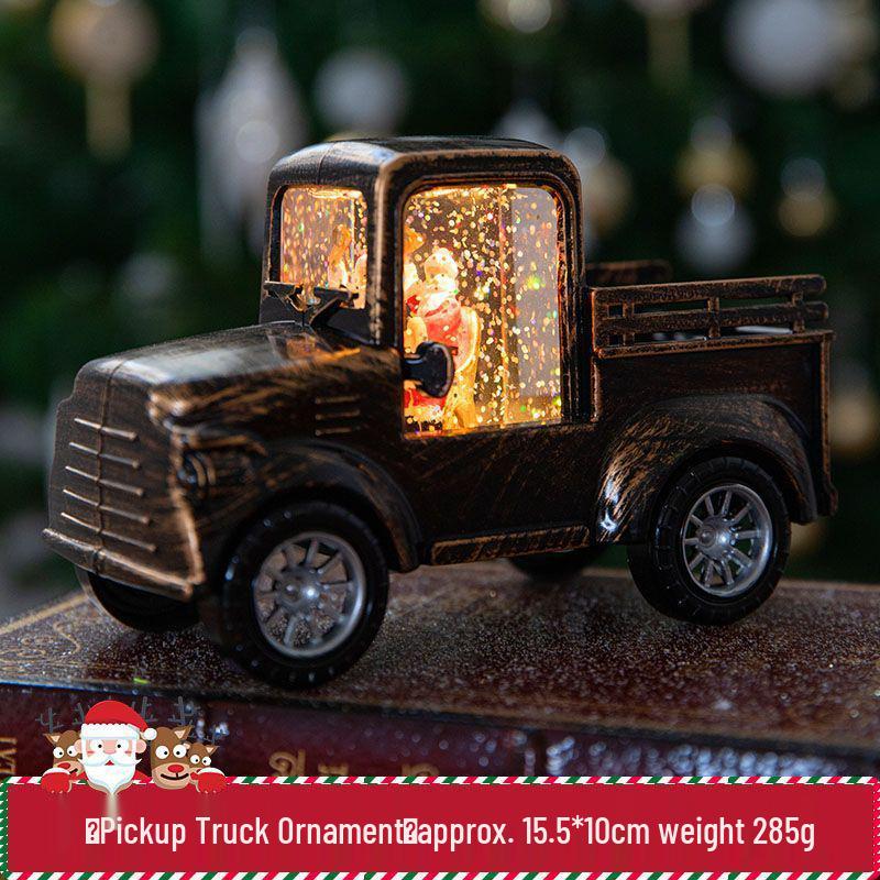 Vintage Light-Up Santa Claus Train Christmas Ornaments for Toddlers