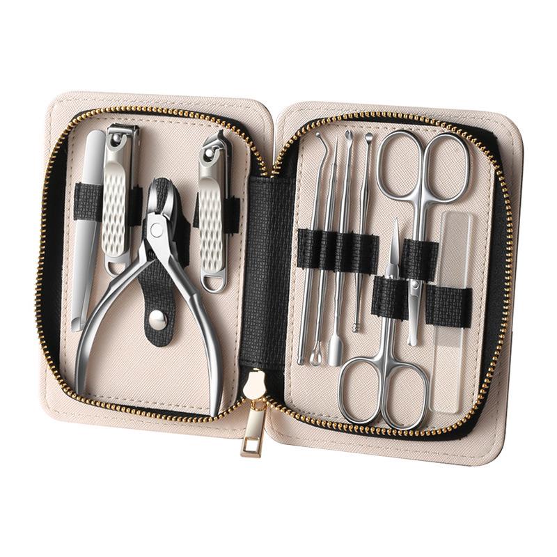 Premium Stainless Steel Manicure & Pedicure Tool Set with Tweezers and Nail Clippers