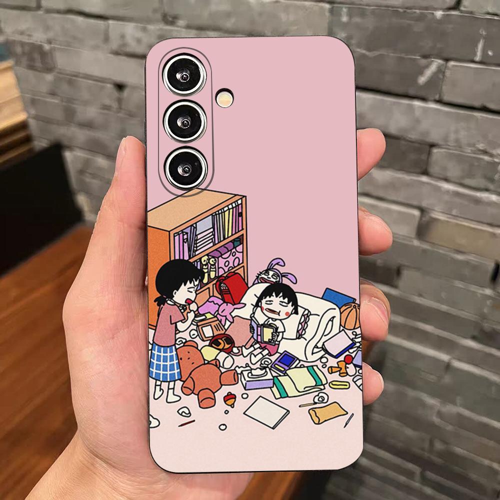 Anime Maruko-chan Phone Case For Samsung S25 Edge S24 S23 S22 S21 S20 Ultra Plus Fe Galaxy A54 A53 A34 A25 A16 Silicon Cover