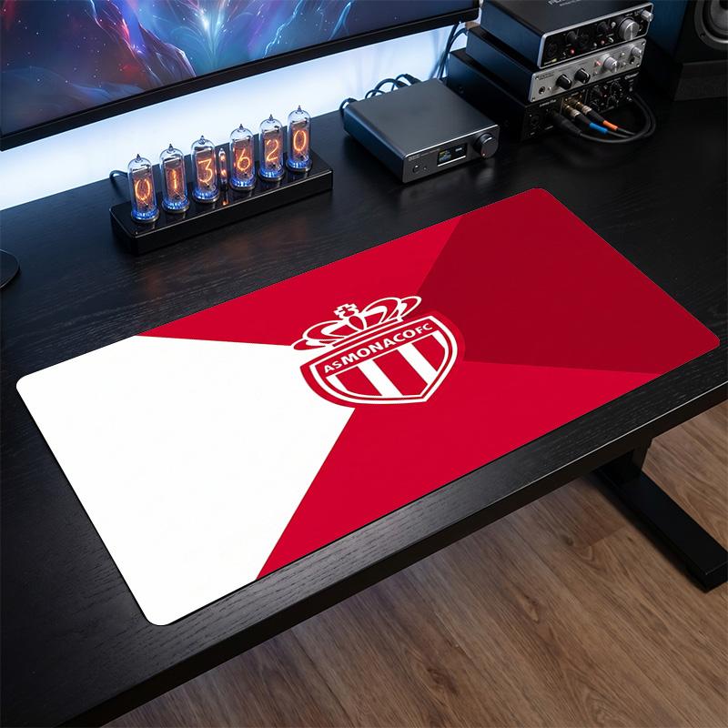 Tappetino Mouse Tema Monaco FC, Design Logo Calcio Tappetino Scrivania Gaming XXL Antiscivolo per Mouse del Computer