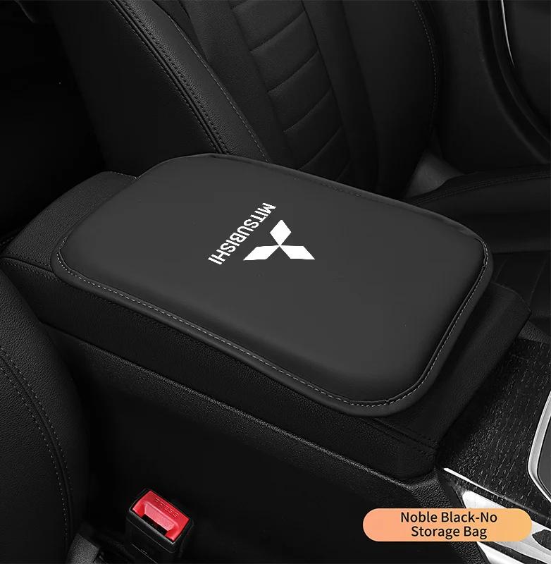 Car Armrest Box Mats PU Leather Auto Center Console Covers for Mitsubishi Outlander ASX Fortis Lancer Pajero Sport Eclipse Cross