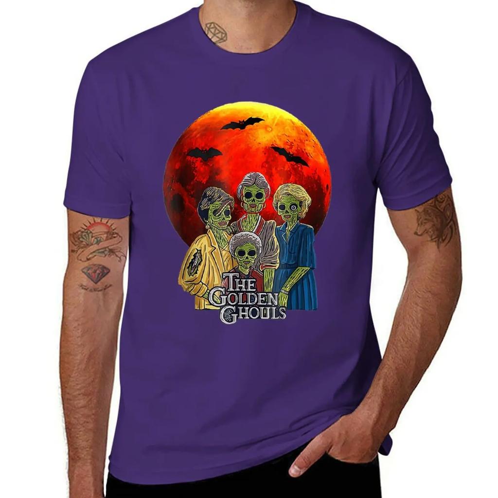 The Golden Ghouls TShirt Anime Tshirt Graphics Blacks Mens T Shirts