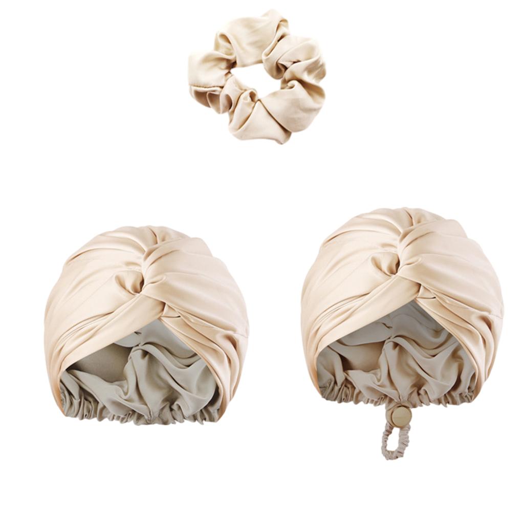 Unisex Regulowane Jednokolorowe Jedwabne Satynowe Czepki na Włosy Wysoka Elastyczność Miękki Czepek do Spania Dla Kobiet Mężczyzn