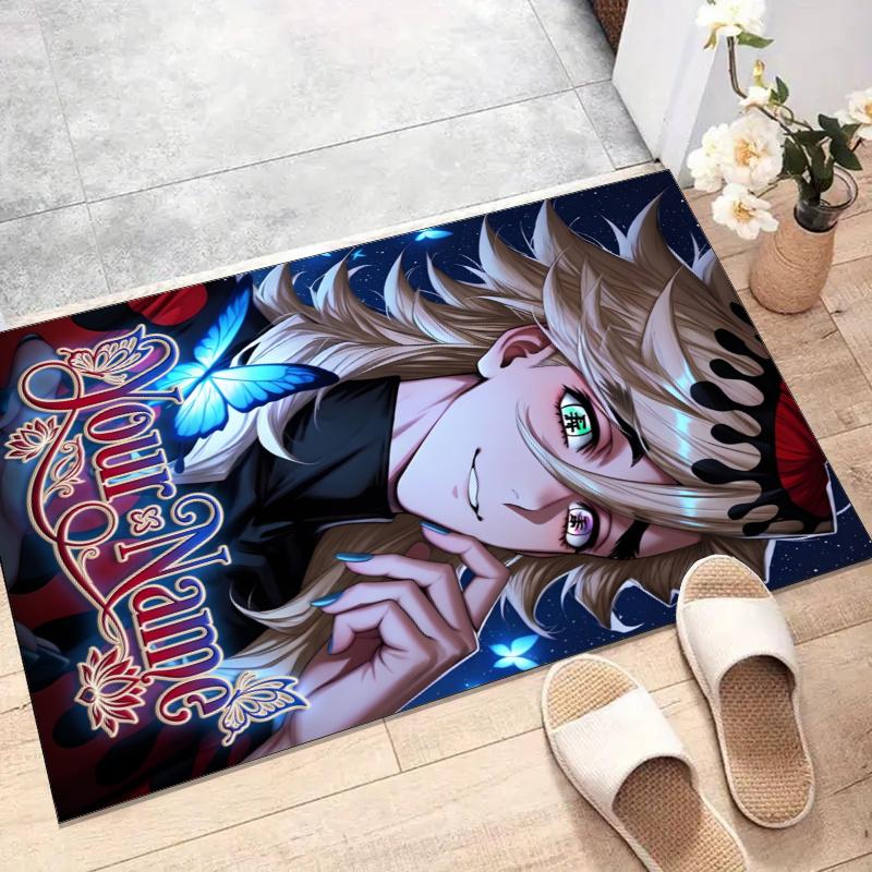Custom douma Mat Personalized Name, Polyester Washable Indoor Entryway Rug, Gift for Christmas, Easter, Thanksgiving Day