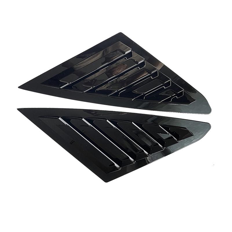 

Для Ford Focus Седан 2012-2018 Автомобильная задняя жалюзи на окно Боковая шторка Накладка на заднее боковое стекло Наклейка Декоративная накладка Вентиляционная накладка ABS Углепластик Черный Gloss Black