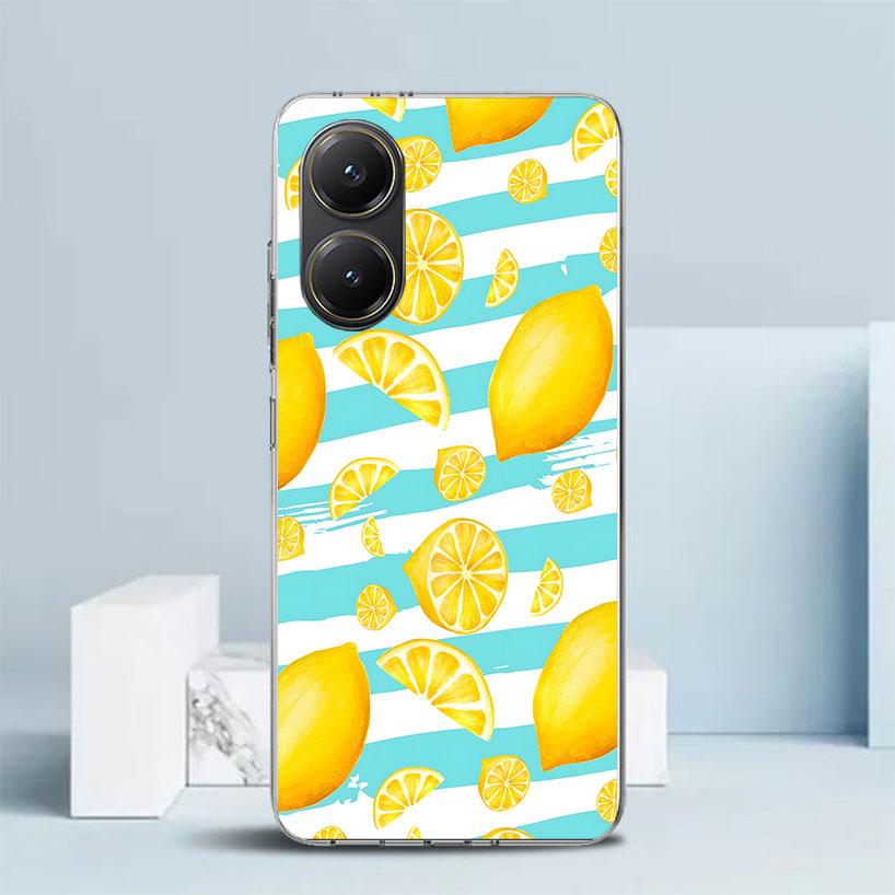 Summer Fruits Lemon Soft Cover for Xiaomi Poco F7 Ultra X7 X6 X5 Pro M7 Phone Case Redmi 15 15C 13 13C 12 12C 10 10C Print Shell