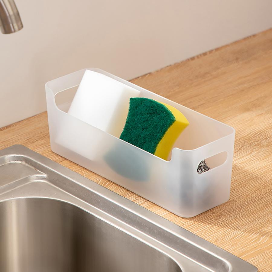 Cabinet Desktop Organizer Plastic Storage Box Multifunctional Seasoning Jar Tableware Storage Case Kitchen Storage Organization