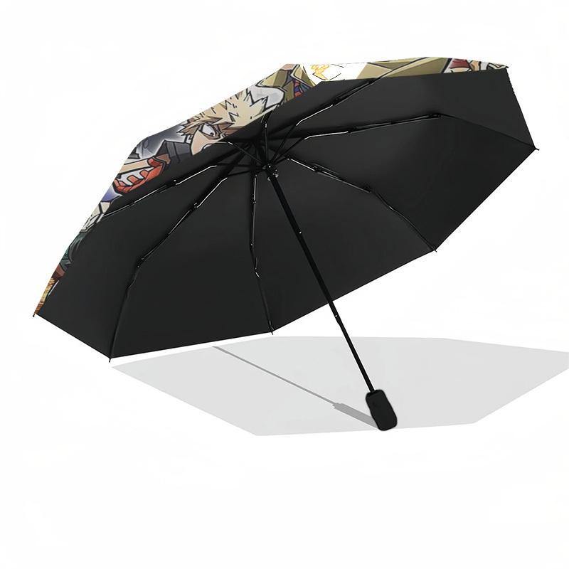 1pc My Hero Academia Outdoor Umbrella - Automatic Opening/Closing, Portable Tri-Fold Design with 8-Rib Iron Frame - Perfect Gift for Fans, Travel