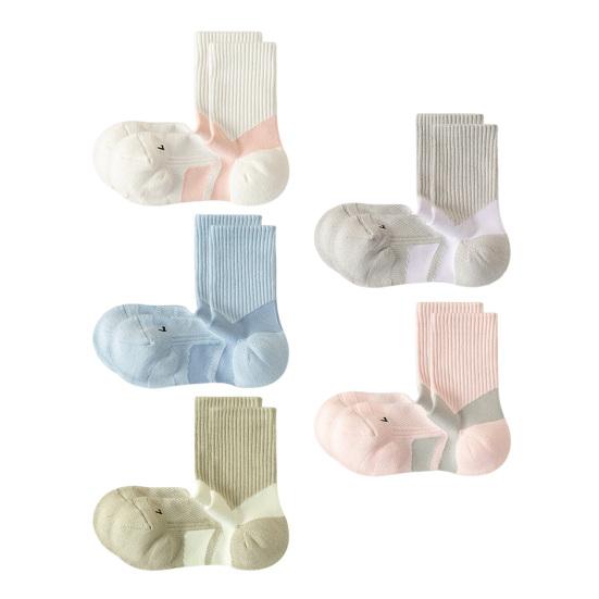 Women Sports Socks Sweat-Absorbent Breathable Yoga Socks Elastic Shock-Absorbing Athletic Socks for Running Fitness