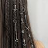 32Pcs Dreadlock Hair Accessories, Hip-hop Style Hair Charms, Star Chain Pendants Hair Beads Rings for Styling Daily Festivals Parties