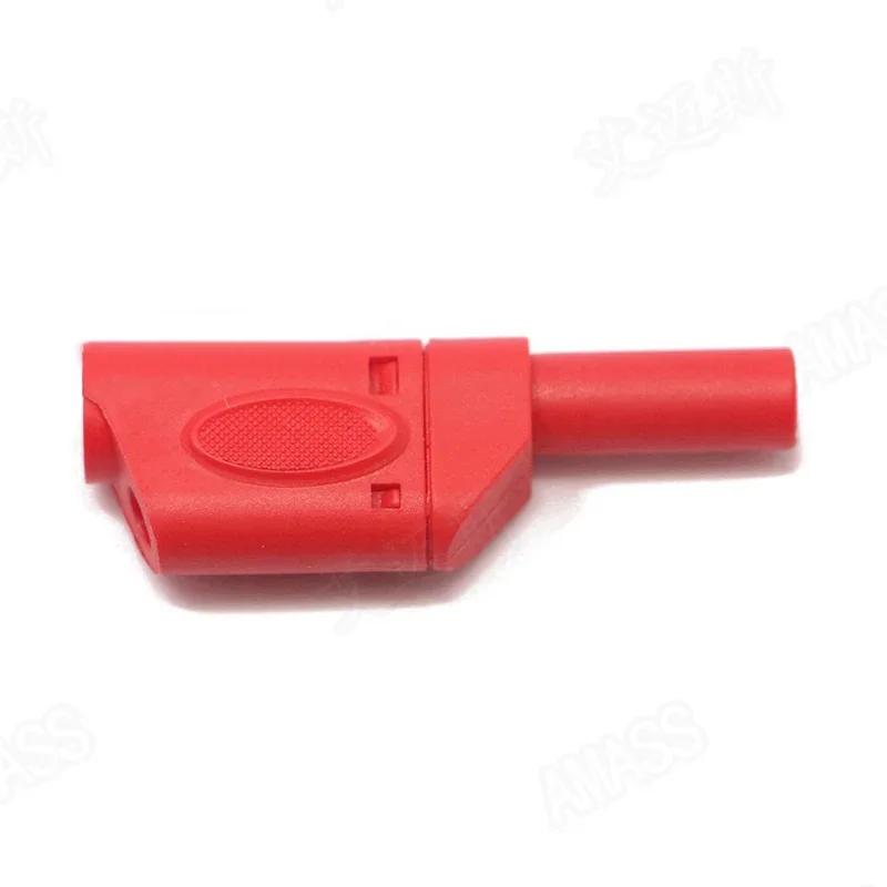 10Pcs Stackable 4mm Banana Plug Nickel-plated Lantern Plug Retractable Banana Plugs Connector with Safety Sheath