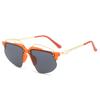 Fashion Rimless Women Sunglasses Punk Cat Eye Retro Luxury Shades UV400 Men Y2K Sports Driving Goggles Brand Oculus