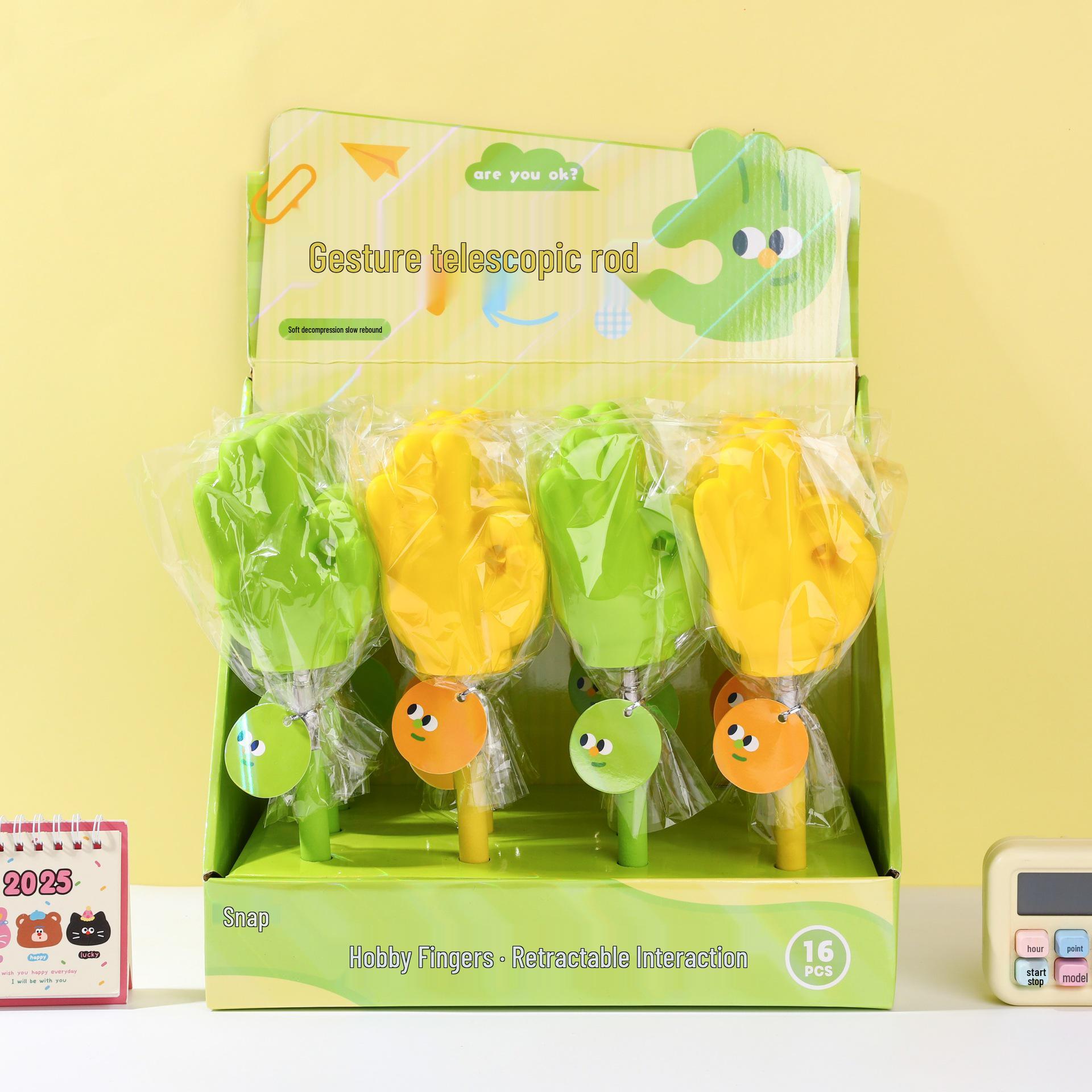 Retractable Teaching Aid: Finger Reading Stick & Stress Relief Gesture Toy