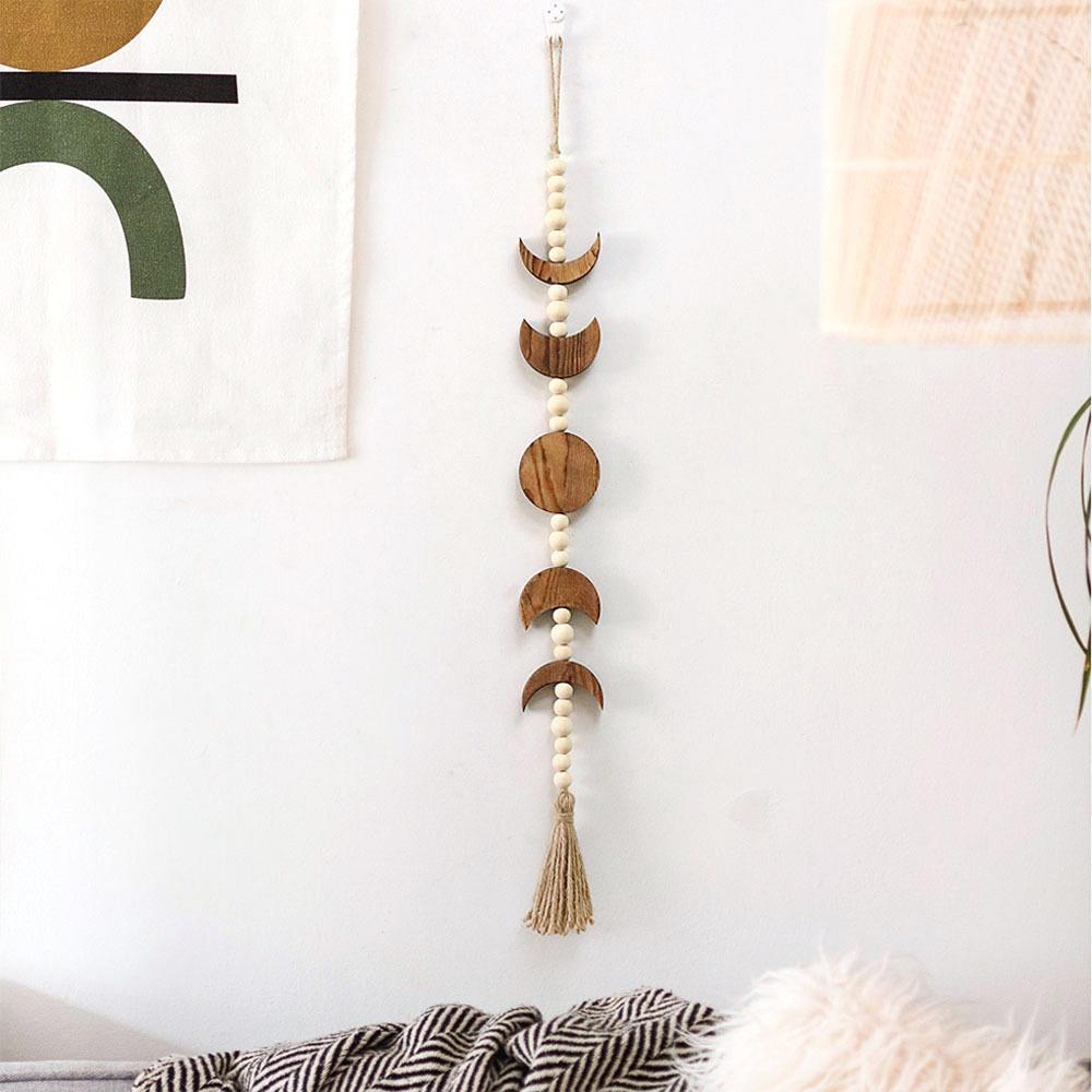 29.92in Boho Tassel Pendant Wooden Boho Wall Decoration Home Wall Pendant  Living Room