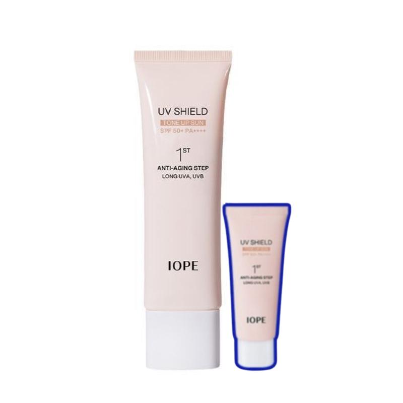 IOPE UV Shield Tone-Up Sun SPF50+ PA++++ Brightening UV Protection 50ml + 25ml Set