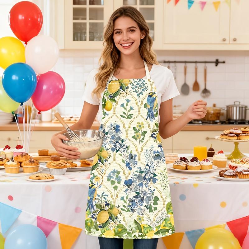 1pc Large Solid Color Background Romantic Heart Pattern Apron, Home Decoration Kitchen Wear, Sleeveless Durable Washable Unisex Cooking Apron,