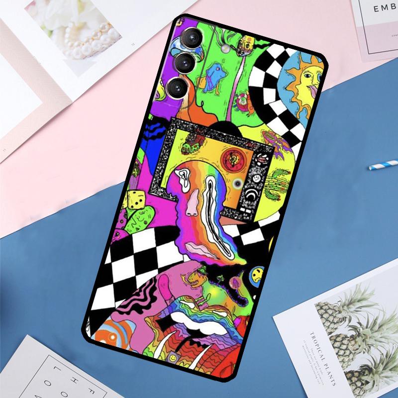 Indie Hippie Art Case For Samsung Galaxy S24 Ultra S21 S22 S23 S25 Ultra S9 S10 Plus S20 FE S25 FE Back Cover