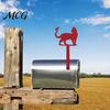 Briefkasten Dekoration Hof Eisen Schild mit Befestigungslöchern, Metall Katze Schmetterling Dekoration, Outdoor Schild für Holz Leder Briefkästen Amerikanischer Anhänger