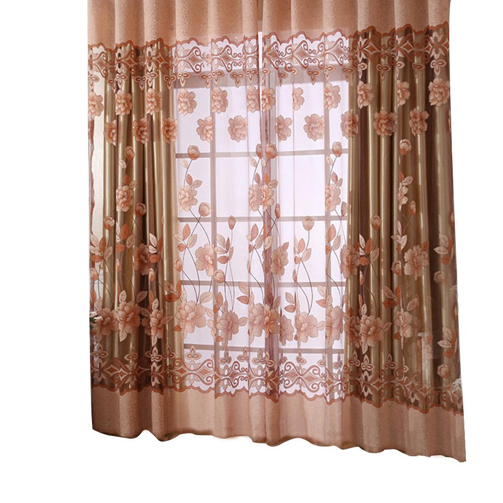Full Shading Window Tulle Simple Modern Tulle Sheer Curtain European Style Sheer Curtain Tear Resistance for Living Room