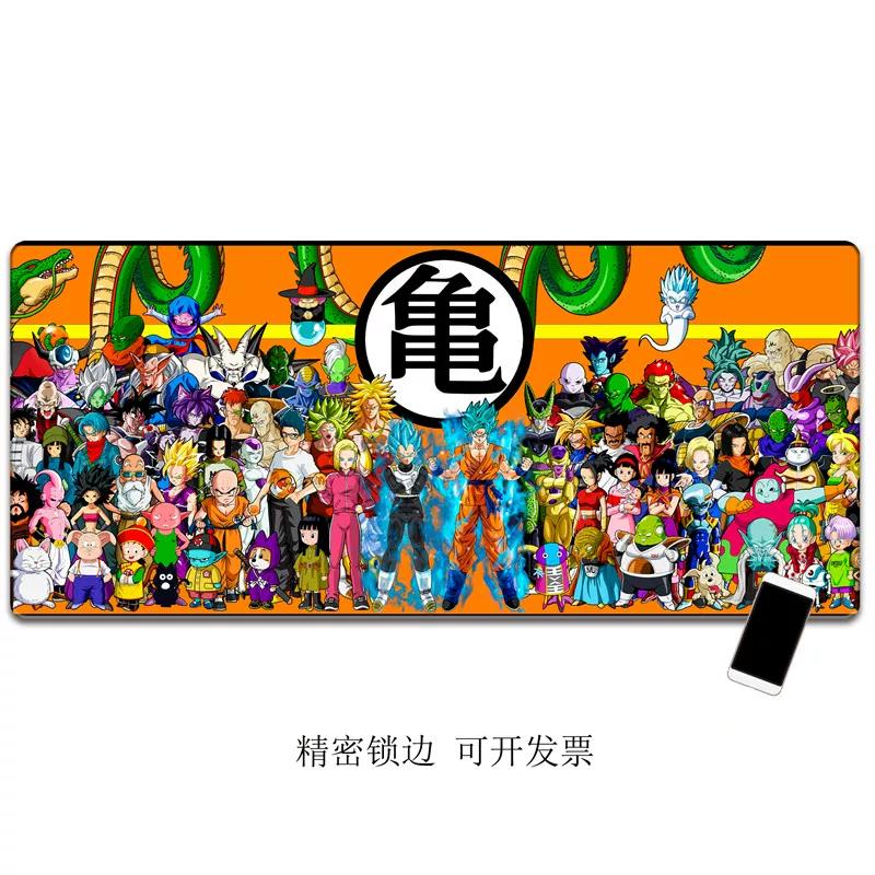 Boys Super Popular Dragon Ball Series Son Goku Printed Leather Mouse Pad yawed Edge Lock Computer Desk Keyboard Pad Children Learn To Write Desk Pad