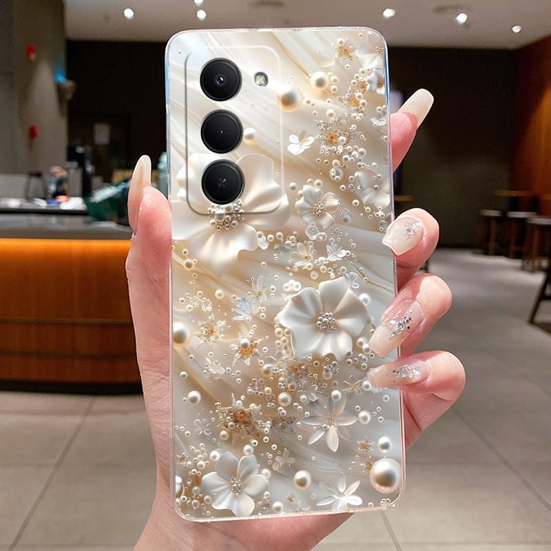 New Design For Redmi 15 5G Case Clear Luxury Fashion Butterfly Flower Pattern Soft TPU Silicone Phone Cover For Redmi15 5G Case