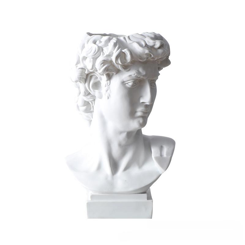 Nordic Resin David Vase Face Head Interior Decorative Flowerpot Modern Jars Decoration Flower Arrangements Desktop Art Sculpture
