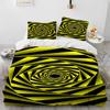 3D Visual Illusion Geometric Duvet Cover Set HD Comforter Cover for Kids Bedding Sets Bedclothes Bedroom Decor