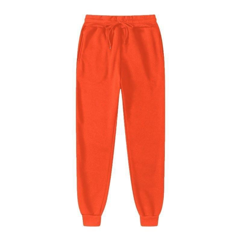Men'S Spring And Autumn New Slimming Sports Pants Training Breathable Solid Color Fleece Pants Solid Color Sanitary Pants