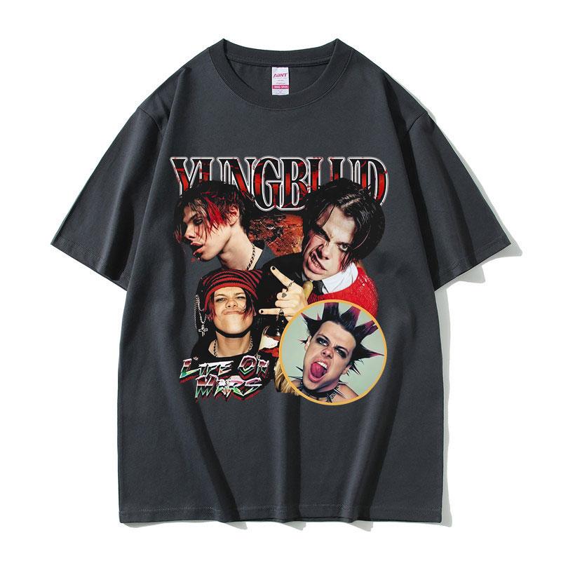 2026 Summer Cotton Tee Punk Rock Graphic Unisex WOMEN Plus Size Loose Casual Hip Hop Streetwear Breathable Top Y2k
