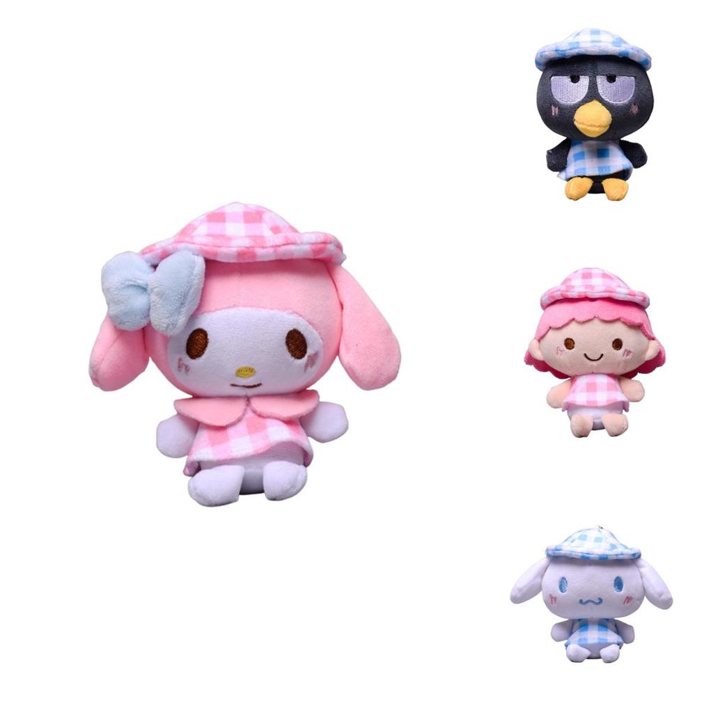Cute Sanrios Kuromi Melody Cinnamoroll Plush Doll Pendant For Bag And Keychain Decoration