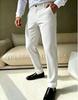 New Men's Business Casual Pants Straight Trousers Commuting Versatile Solid Color Trousers Men's Wholesale